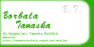 borbala tamaska business card