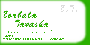 borbala tamaska business card